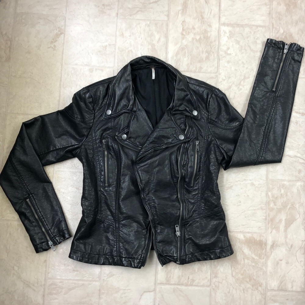 Free people vegan leather jacket